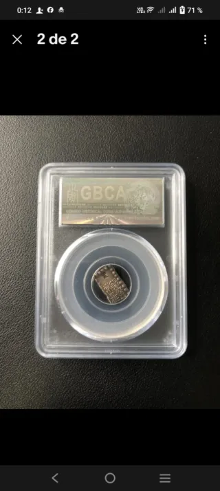 Moneda Japón 1 Shu-Gin Plata 1859-68 UNC