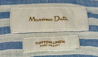 Camisa Rayas Massimo Dutti Azul y Blanca