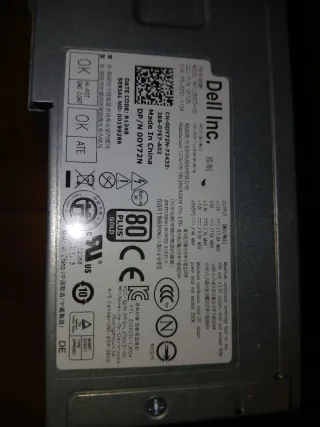 Fuente de alimentación Dell 250W con cable 6pines