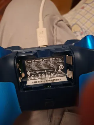 Mando Xbox Azul Transparente