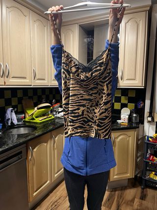 Blusa elegante estampado cebra T. M/L