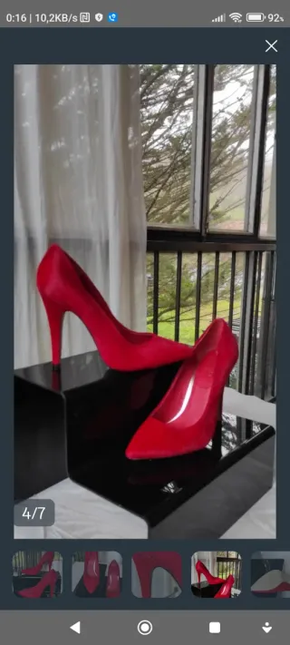 Zapatos de fiesta rojos talla 37