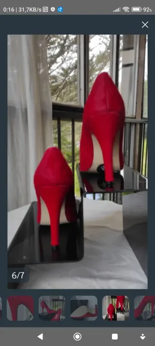 Zapatos de fiesta rojos talla 37