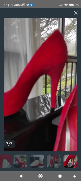 Zapatos de fiesta rojos talla 37