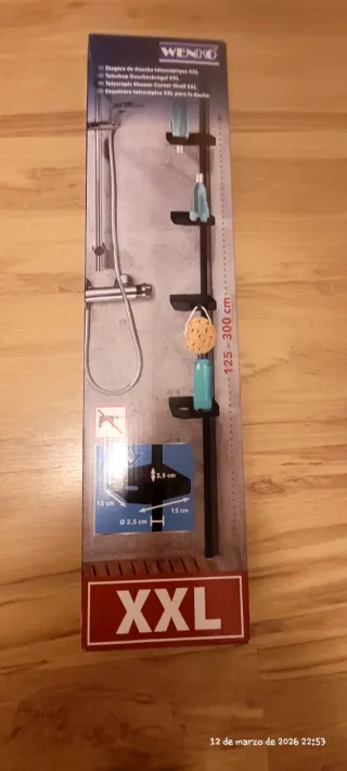 Rinconera telescópica para ducha