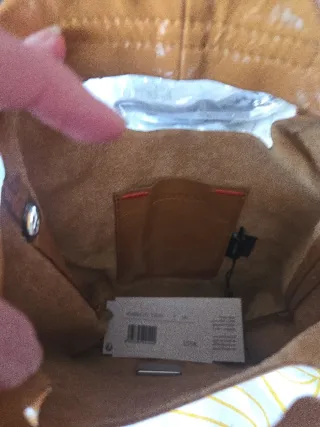 Bolso mini Paper Bimba y Lola piel caramelo.