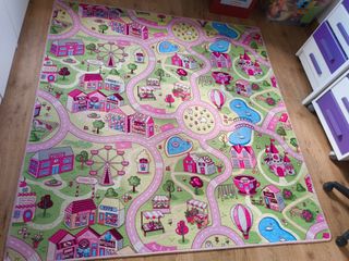 Alfombra infantil carreteras 190x200