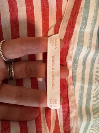 Camisa Zara Rayas Roja y Blanca