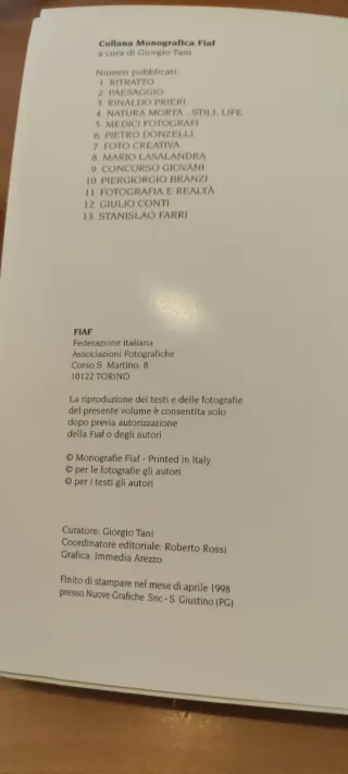 L'Emilia Romagna fotografa. Fiaf 1998