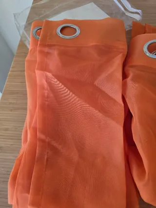 2 Cortinas Naranja MIULEE Poliéster 140×160