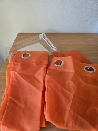 2 Cortinas Naranja MIULEE Poliéster 140×160