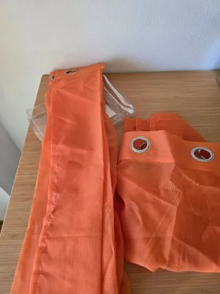 2 Cortinas Naranja MIULEE Poliéster 140×160