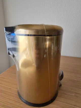 Papelera Tatay Baño Pedal 3L Dorada