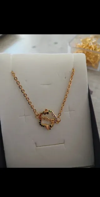 Colgante MAMA con mariposas y circonitas