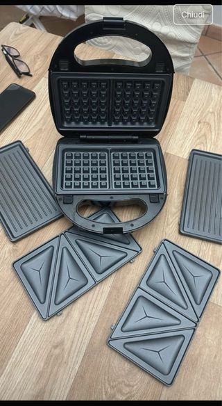 Piastra Multifunzione Toast, Carne, Waffle