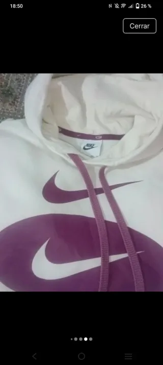 Sudadera Nike Blanca y Morada