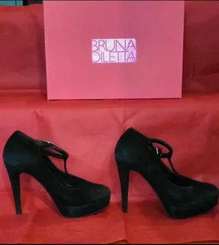 Décolleté Bruna Diletta camoscio nero tacco n.35