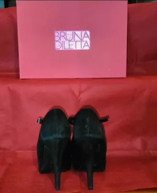 Décolleté Bruna Diletta camoscio nero tacco n.35
