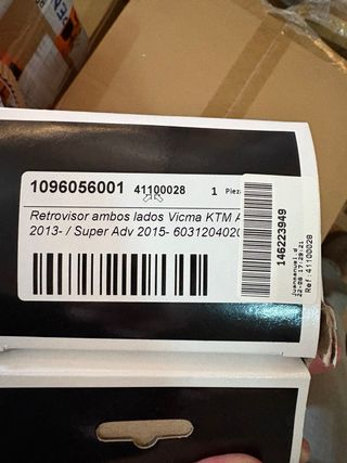 Espejos Retrovisores Moto Vicma