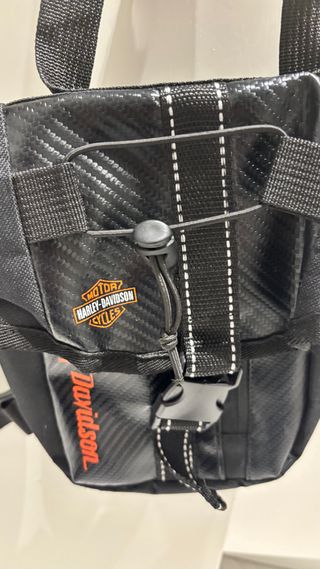 Pernera Harley-Davidson Negra y Naranja