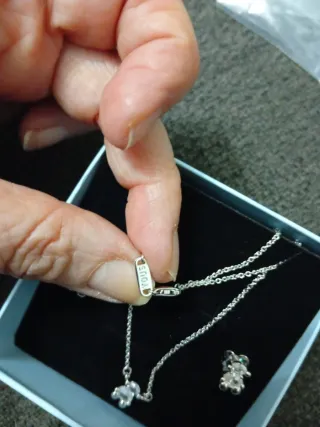 Conjunto Tous Plata 925 Oso y Pendientes