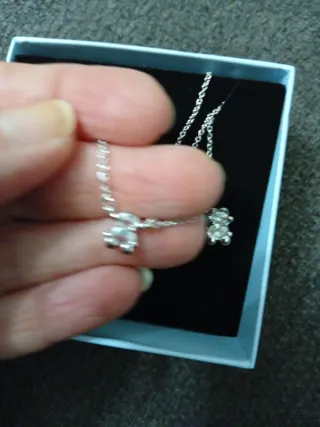 Conjunto Tous Plata 925 Oso y Pendientes