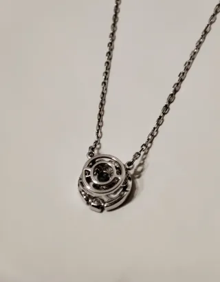 Collar Swarovski Una azul + pendientes