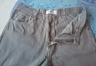 Pantalón ancho Pull&Bear Talla 34 Gris