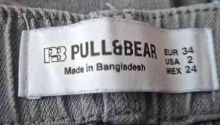 Pantalón ancho Pull&Bear Talla 34 Gris