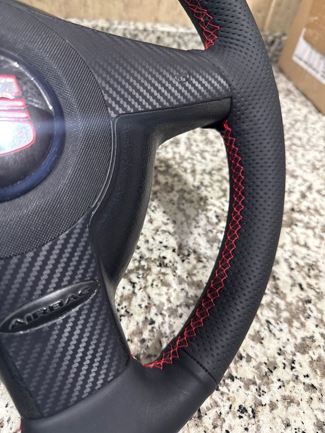 Volante Seat Leon MK1 Tapizado + Airbag carbono