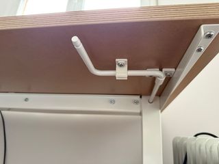 Mesa/Escritorio elevable, beige blanco, 120x70