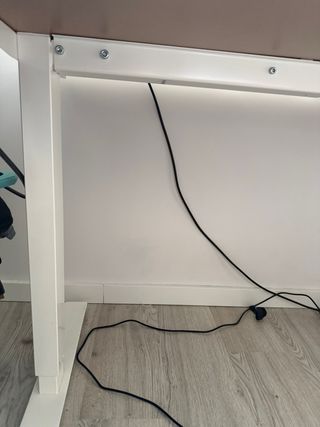 Mesa/Escritorio elevable, beige blanco, 120x70