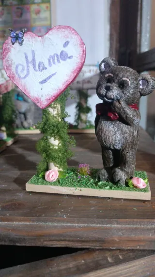 Figura Oso Love con Mariposa,se venden por separad