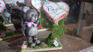 Figura Oso Love con Mariposa,se venden por separad