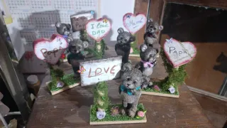 Figura Oso Love con Mariposa,se venden por separad