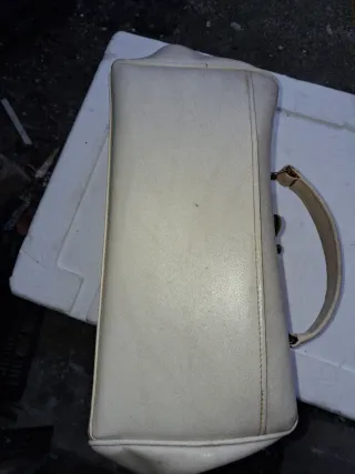 Borsa vintage bauletto beige oro