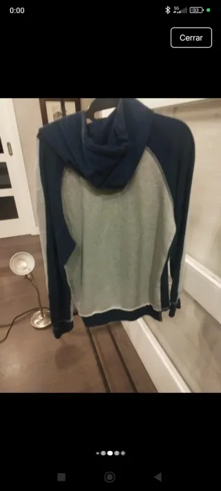 Sudadera Champion Gris y Azul Hombre