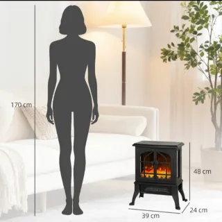 Chimenea eléctrica de pie efecto llama 3d Nueva