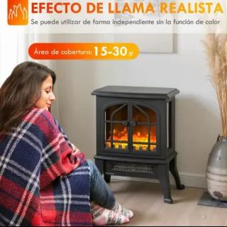 Chimenea eléctrica de pie efecto llama 3d Nueva