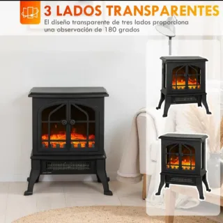 Chimenea eléctrica de pie efecto llama 3d Nueva