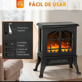 Chimenea eléctrica de pie efecto llama 3d Nueva