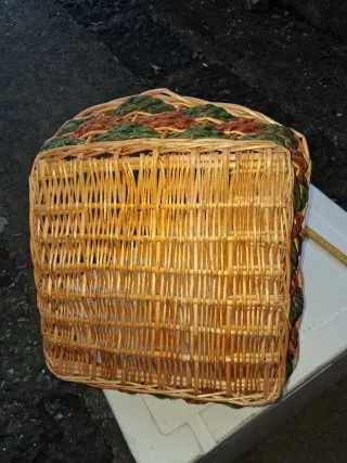 Cesto grande vimini con manico