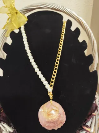 Colgante Perlas y Cadena Dorada