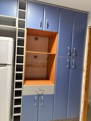 Mueble de cocina azul