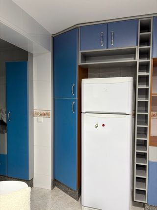 Mueble de cocina azul
