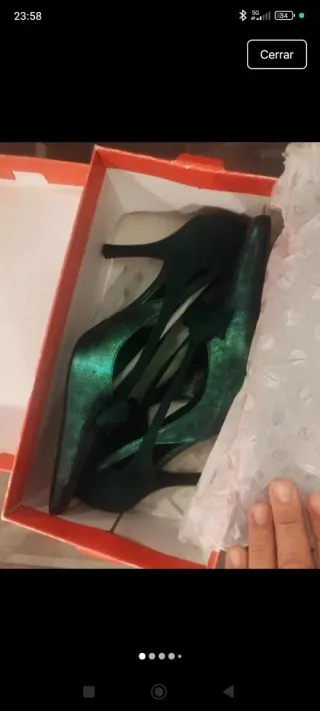 Zapatos de tacón verdes