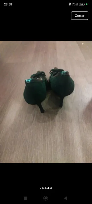Zapatos de tacón verdes