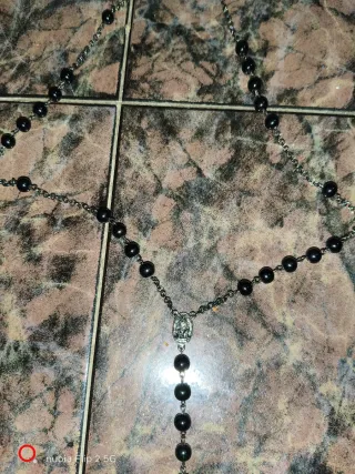 Collana Rosario con Croce Brillante