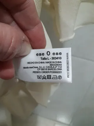 Top seda crema talla única