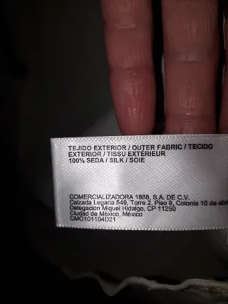 Top seda crema talla única